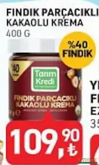 TARIM KREDİ FINDIK PARÇACIKLI KAKAOLU KREMA 400 G